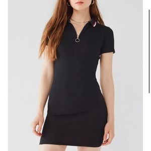 UO Half-Zip Polo Mini Dress
